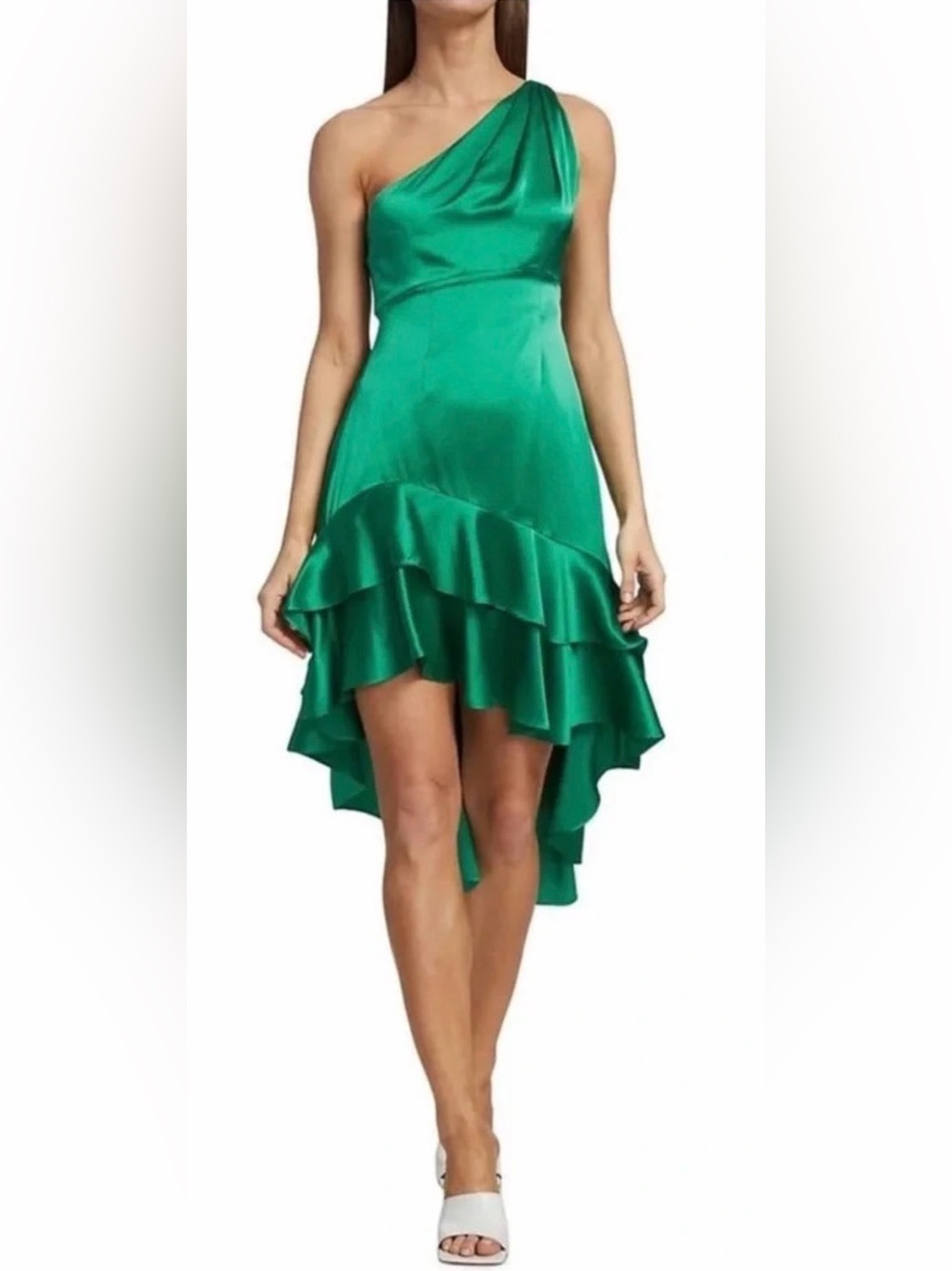 NWT cinq a sept silk Colina dress Jade 2 $495